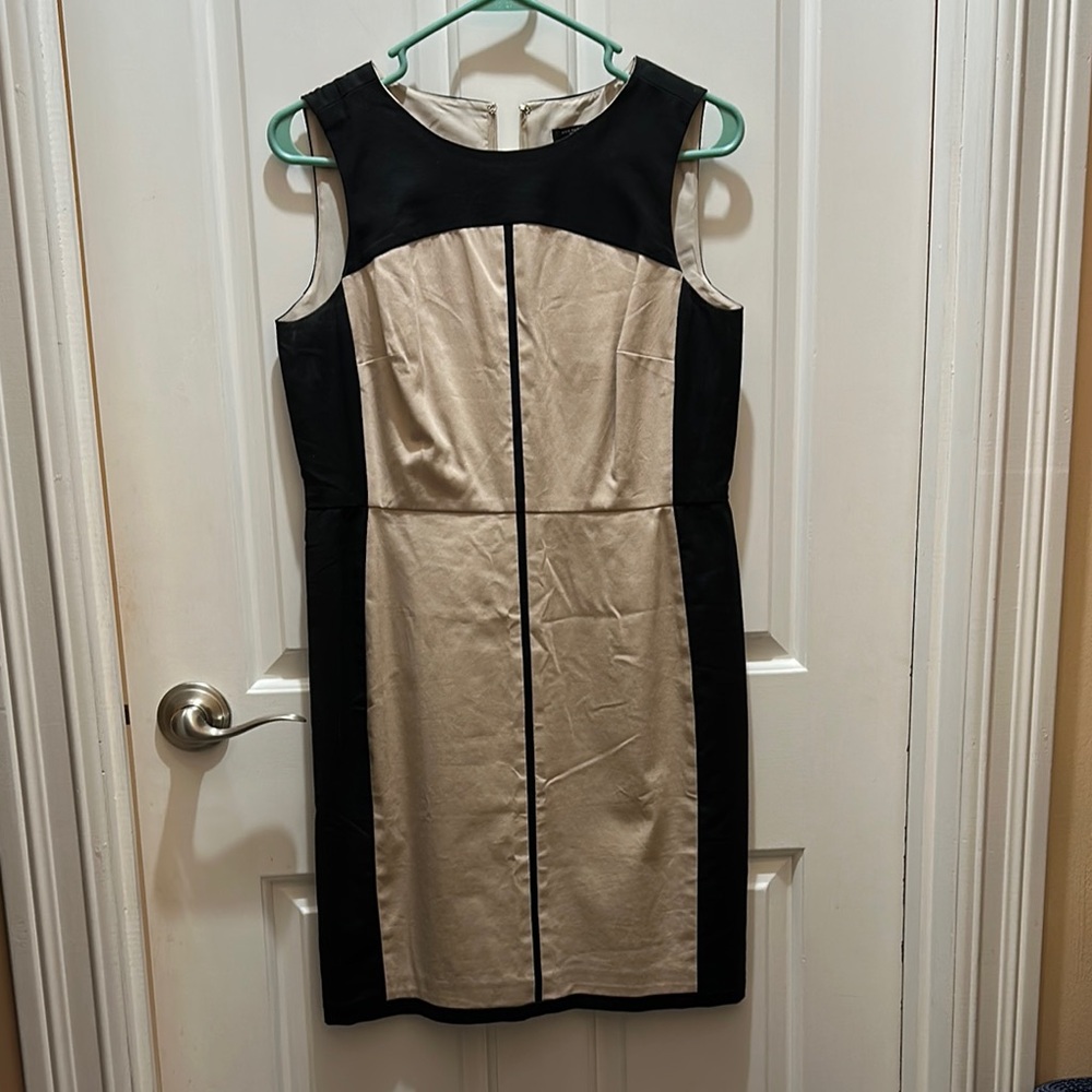 Elegant Black and Cream Dress
